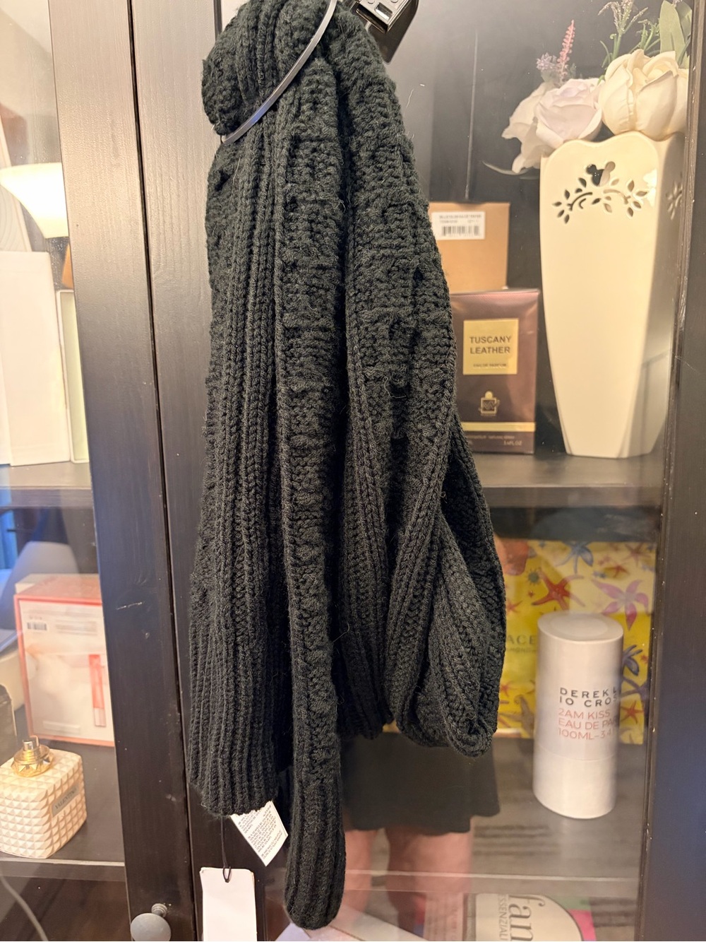 Timberland Black Chunky Knit Scarf